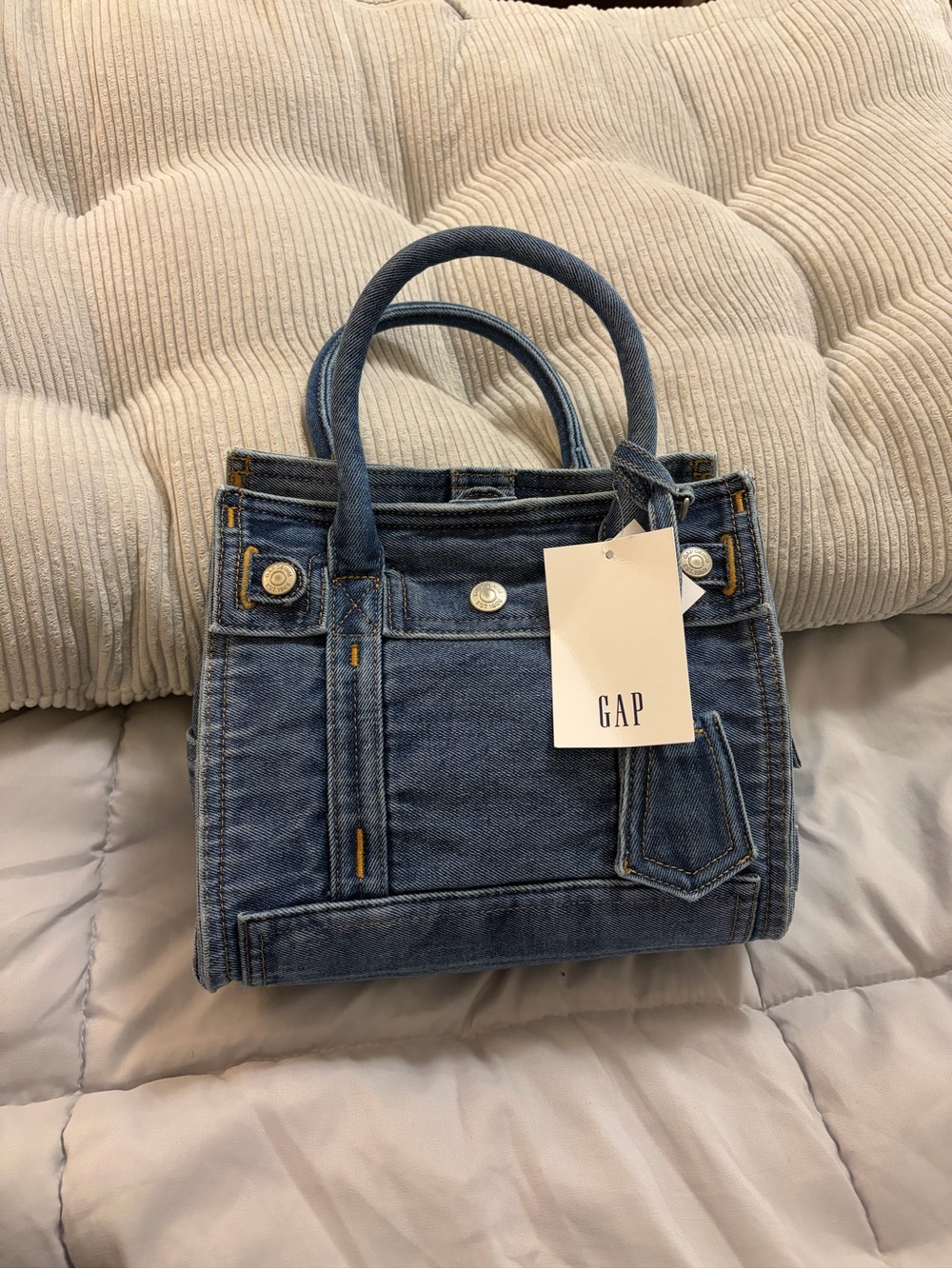 NWT Viral GAP Denim Girkin Tote Bag Small